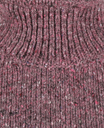 Fisherman Dames Kol Pullover | Paars