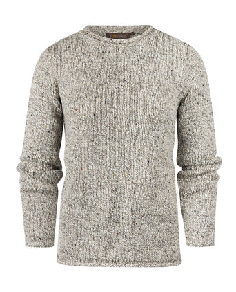 Fisherman Dames Ronde Hals Pullover | Bruin