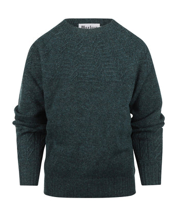 Harley of Scotland Dames Ronde Hals Pullover | Blauw