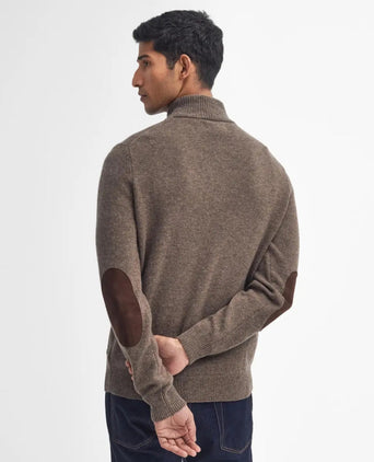 Pullover met rits en knoopsluiting | Bruin