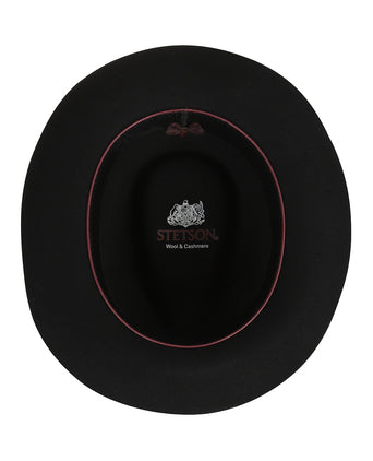 Stetson Fedora Wool Felt | Zwart