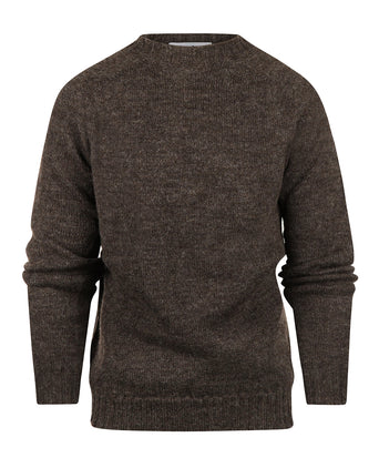 Harley of Scotland Ronde Hals Pullover | Grijs