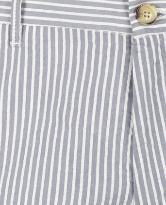 Seersucker Short | Medium Blue