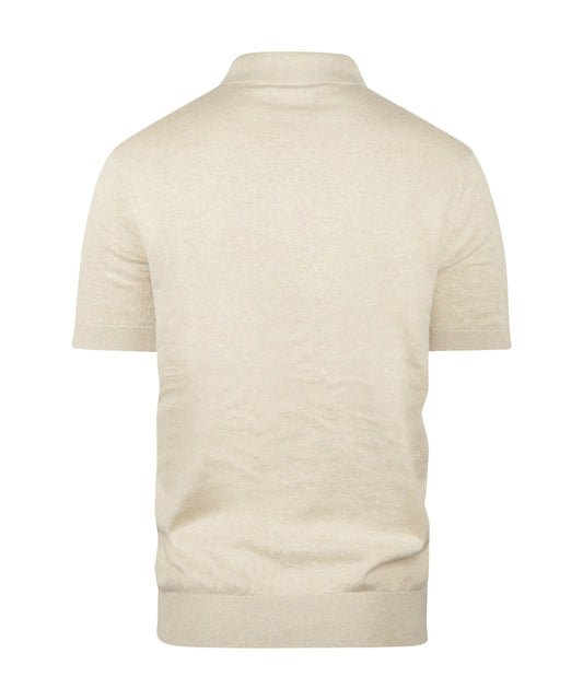 Barbour Muston Poloshirt aus Leinenmischung | Beige
