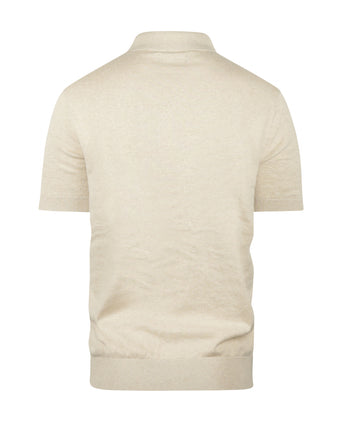 Barbour Muston linnen Blend Polo | Beige