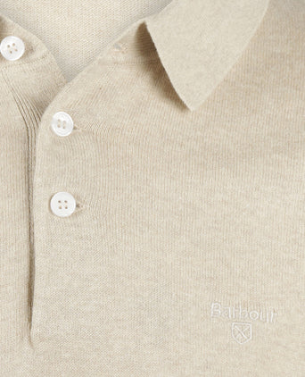 Barbour Muston linnen Blend Polo | Beige