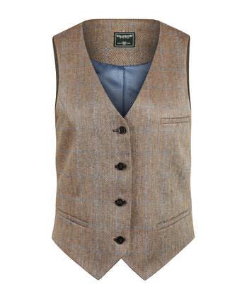 Wellington Gilet Zijde Dames | Bruin