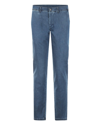 Jeans Pantalon Flatfront | Denim Blauw