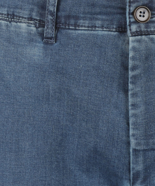 Jeans Pantalon Flatfront | Denim Blauw