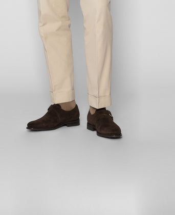 Loake 357 Monk Strap Shoe Suede | Bruin