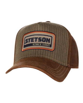 Stetson Trucker cap Cotton Linnen Stripe | Bruin