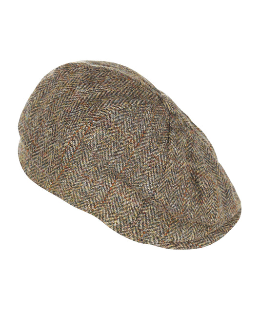 Harris Tweed Schiebermütze | Heidegrün