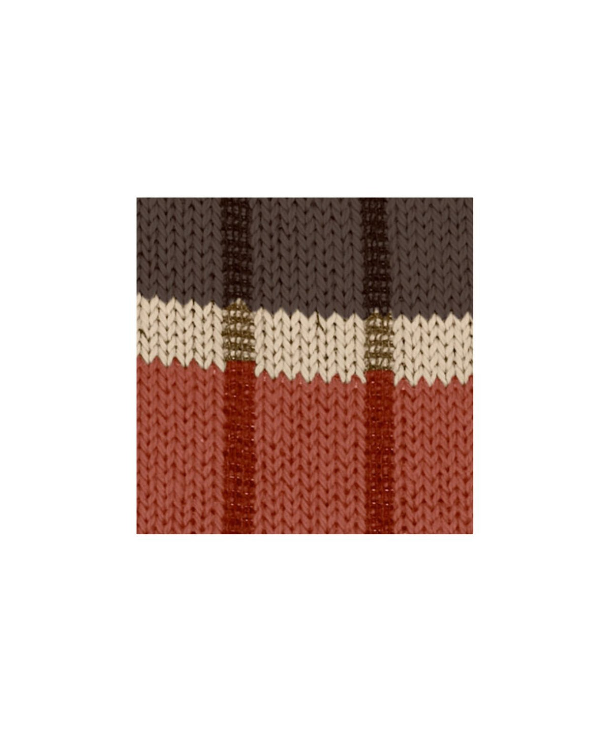 Socken Beaming | Bordeaux Braun Orange Streifen