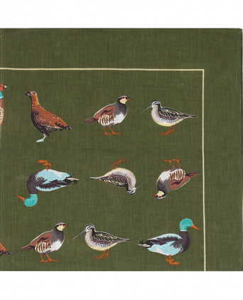 Zakdoek Birds | Groen