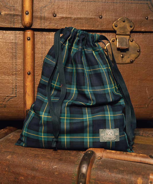Pyjama broek flannel 90 Years | Groen Navy Tartan