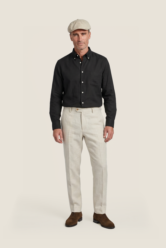 Shirt Linen | Schwarz