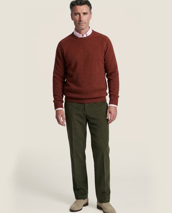 Pullover Lamswol ronde hals | Rood