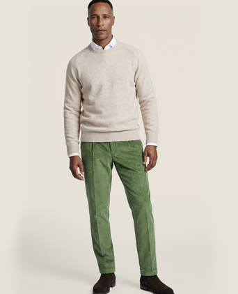 Pullover Lamswol ronde hals | Bruin