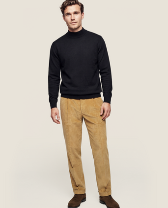 Turtle trui Merino wol | Navy