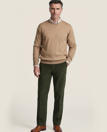 Pullover Merino wol ronde hals | Bruin