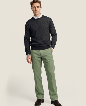 Pullover Merino wol ronde hals | Charcoal