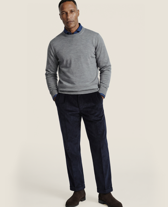 Pullover Merino wol ronde hals | Grijs