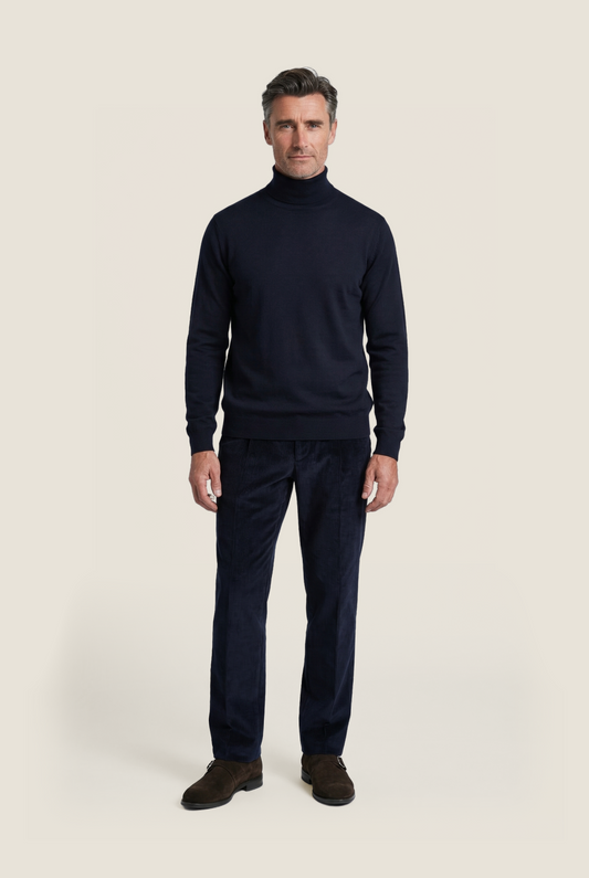 Turtleneck Merino wool | Navy