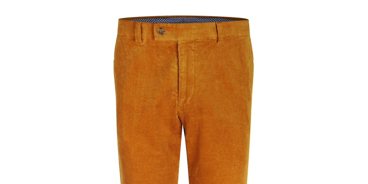 Corduroy Chino Bradford | Donker Oranje