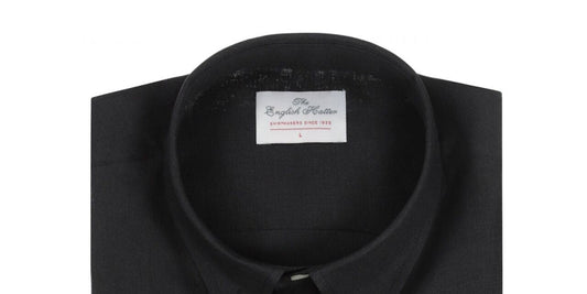 Shirt Linnen Korte Mouw | Zwart