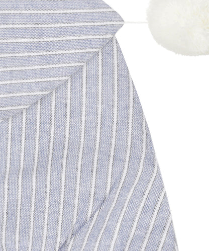 Flannel Nightcap | Blauw Witte Streep