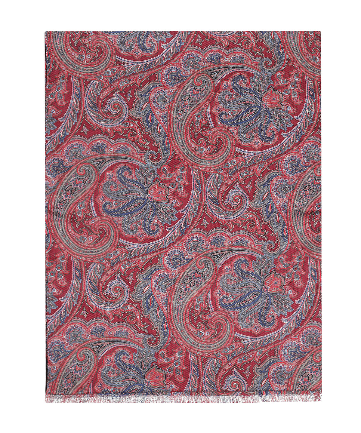 Zijden Sjaal | Framboos Paisley Print