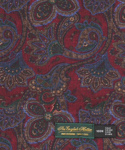 Zijden Sjaal | Bordeaux Paisley