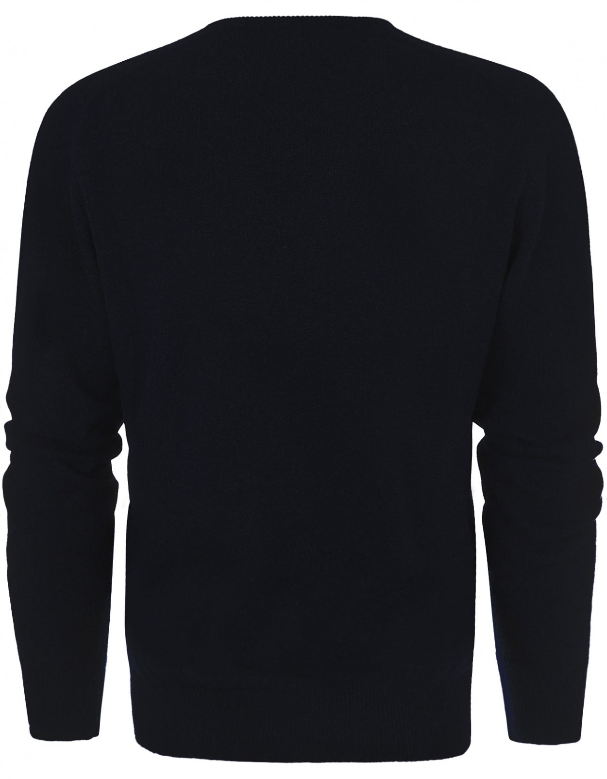 William Lockie V-Ausschnitt-Pullover aus Lammwolle | Marineblau