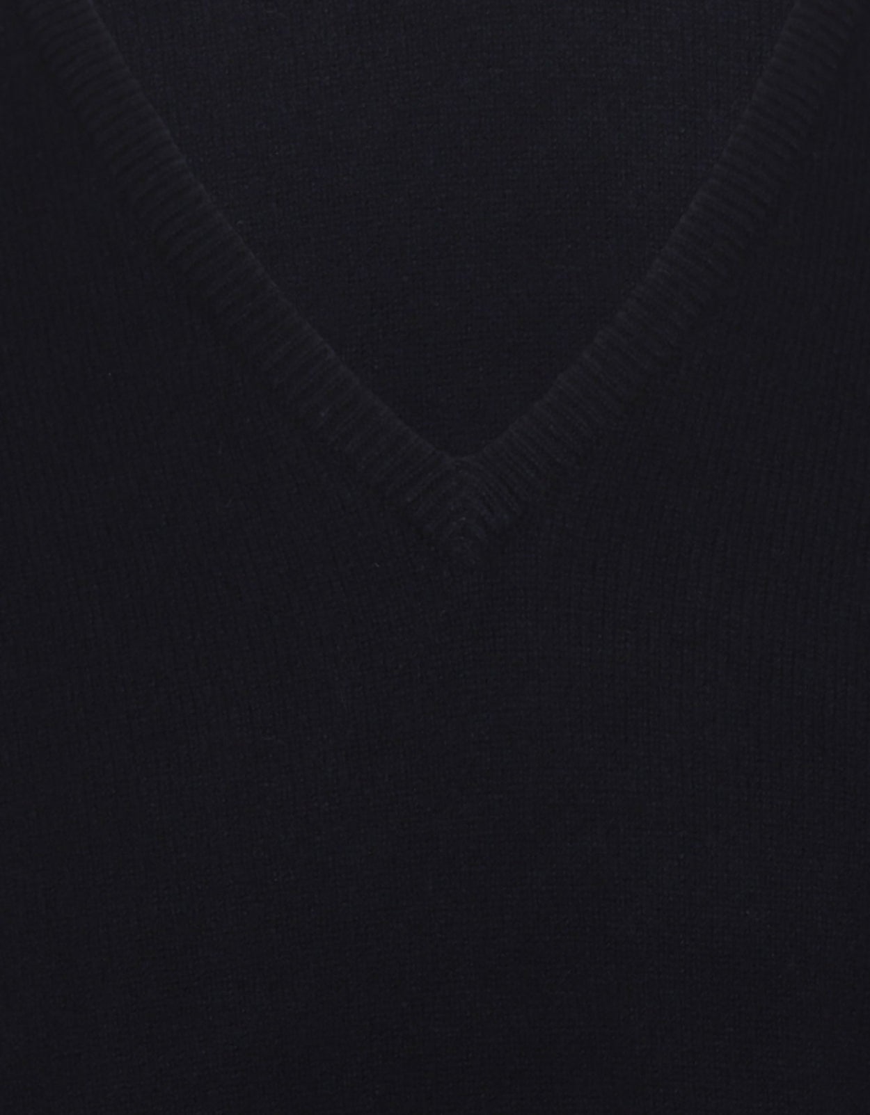 William Lockie V-Ausschnitt-Pullover aus Lammwolle | Marineblau