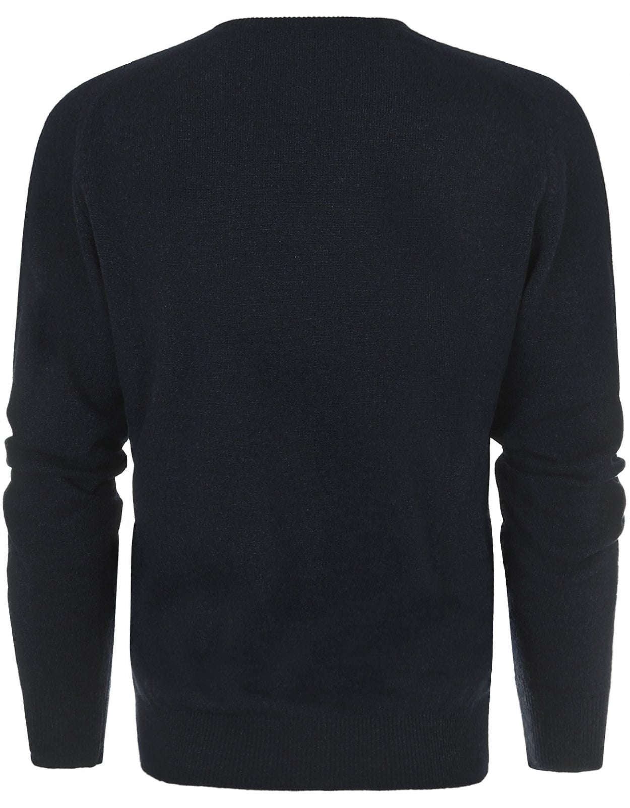 William Lockie V-Ausschnitt-Pullover aus Lammwolle | Oxfordblau