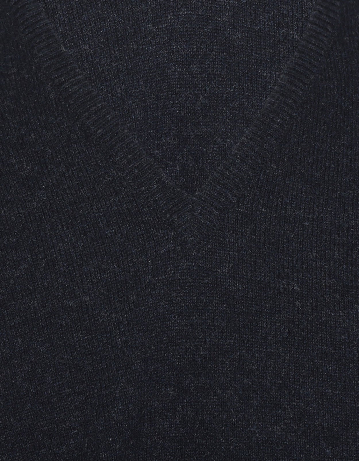 William Lockie V-Ausschnitt-Pullover aus Lammwolle | Oxfordblau