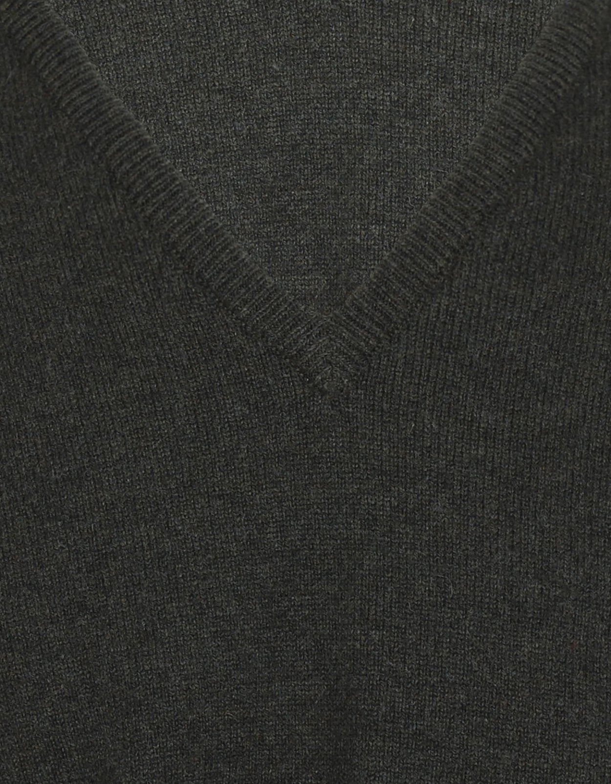 William Lockie V-Ausschnitt-Pullover aus Lammwolle | Seetang