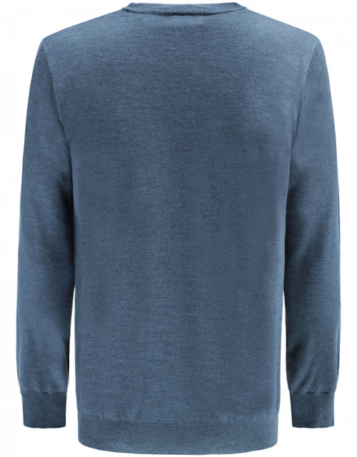 Pullover merino wol v-hals | Bleu Mix