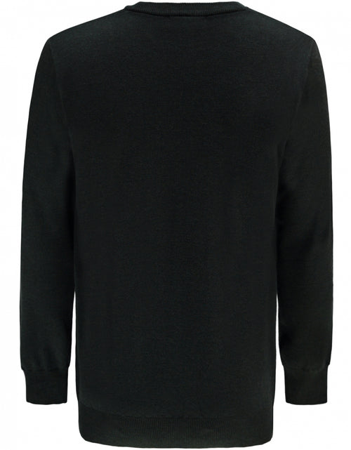 Pullover klassiek Merino wol v-hals | Donker Groen