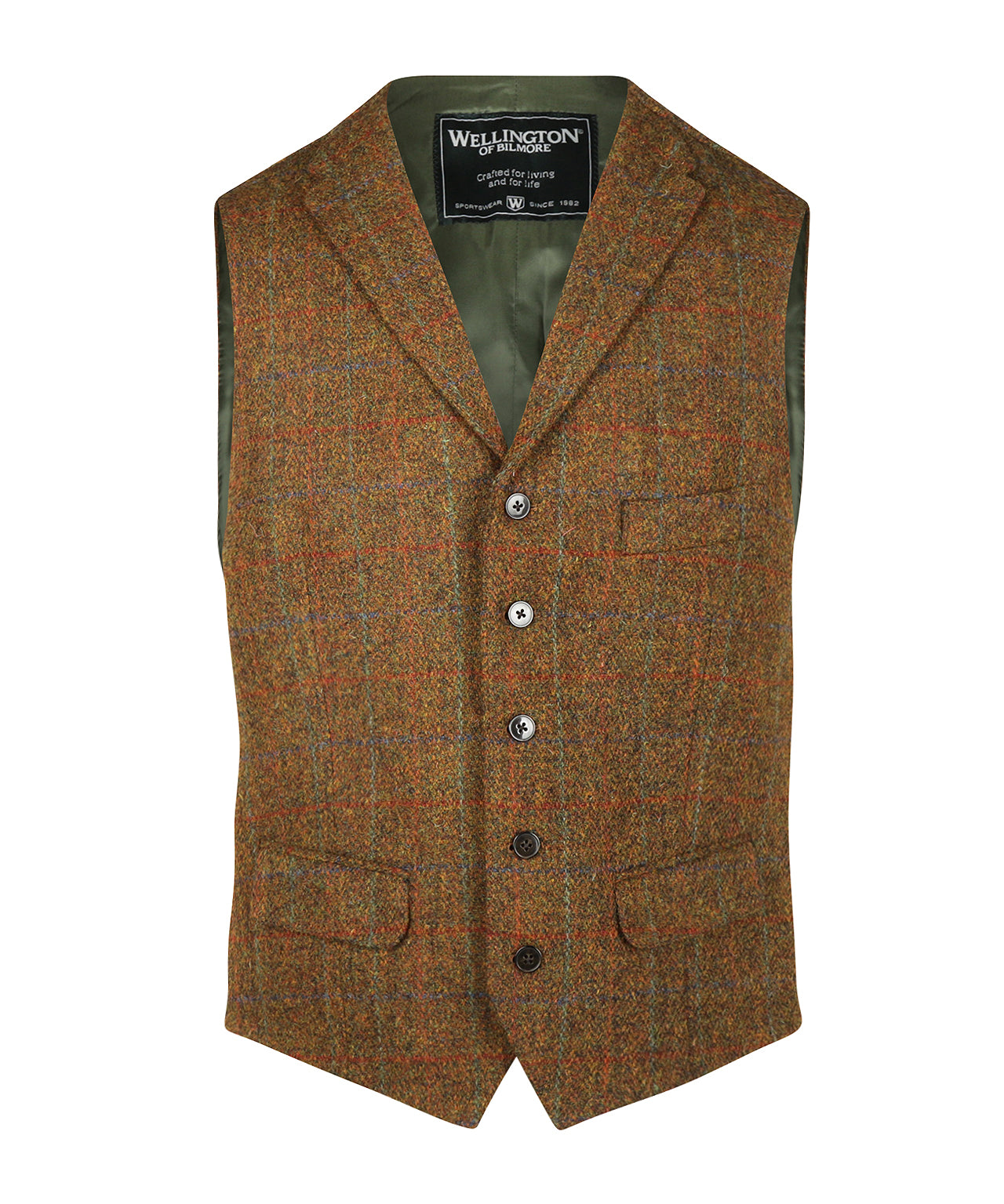 Harris Tweed Gilet | Bruin Melange Ruit