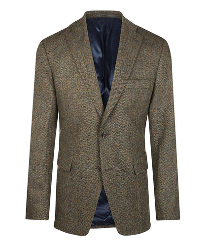 Tweed Colbert | Groen Bruin Visgraat