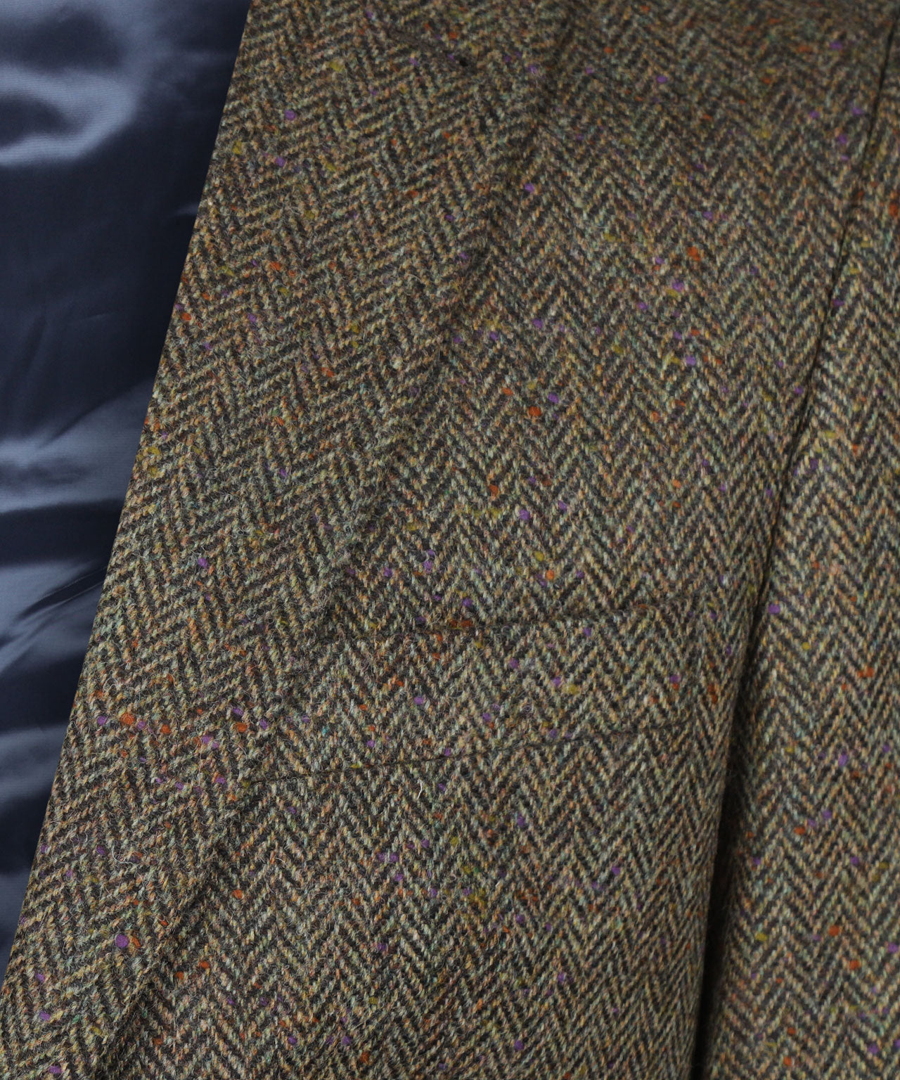 Tweed Colbert | Groen Bruin Visgraat