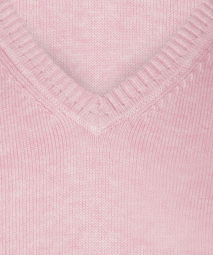 Baumwollpullover mit V-Ausschnitt |