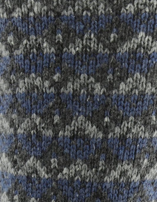 Pantherella wolmix sok | Donkergrijs/Lichtgrijs/Blauw design