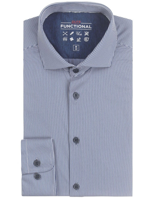 Pure Functional Shirt | Navy stripe