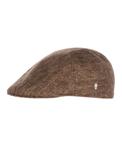 Jockey Tweed Cap | Bruin Herringbone Blauwe Streep
