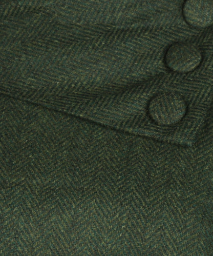 Poncho Dames | Groen Herringbone