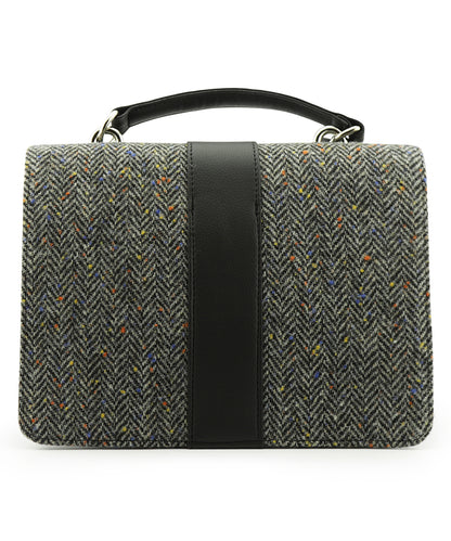 Tas Fiona | Zwart Grijs Visgraat