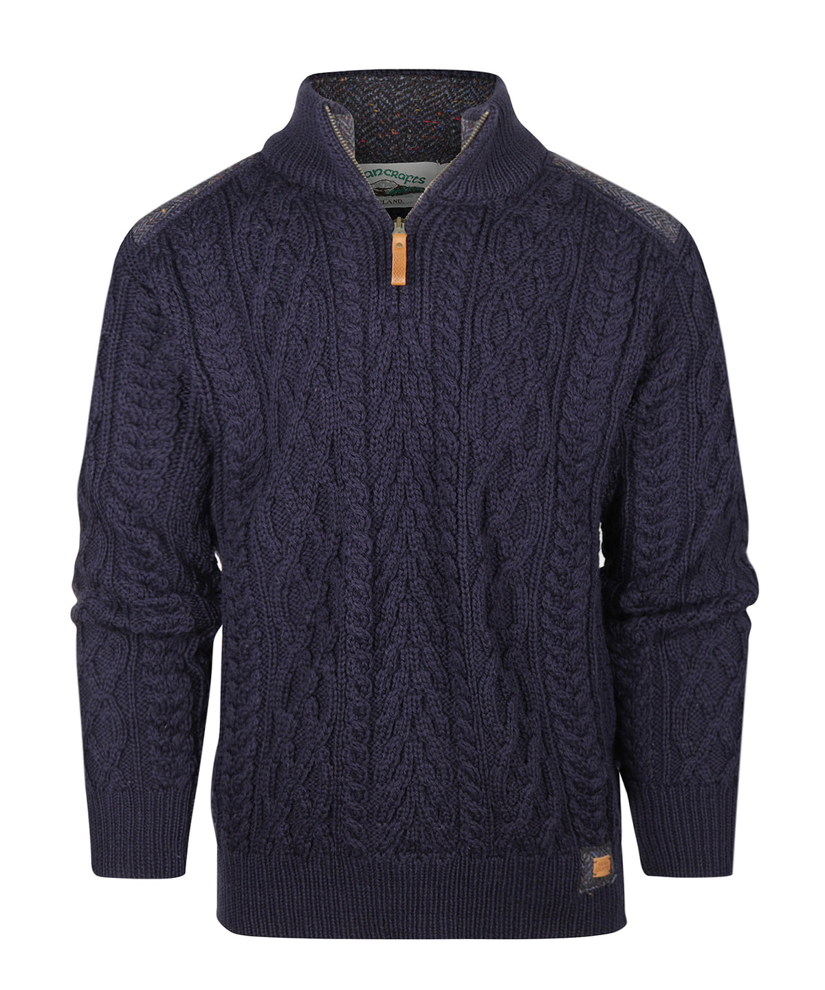 Pullover mit halbem Reißverschluss | Marineblau