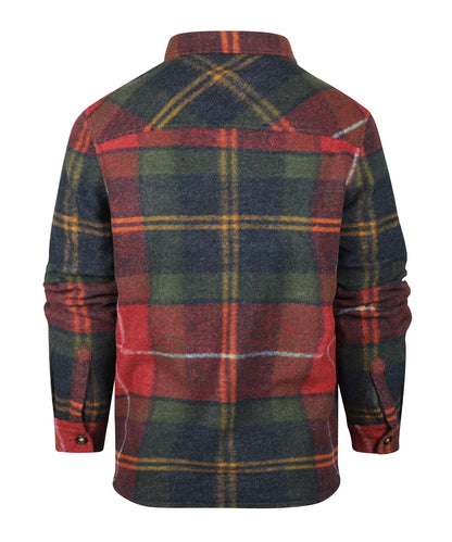 Woodlane Brushed Check Overshirt | Winterberry Tartan